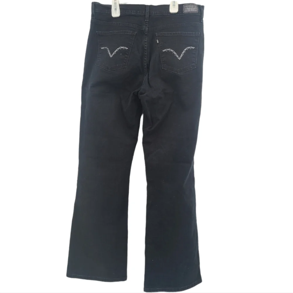 Levi's 512 Black Perfectly Slimming Boot Cut Jeans, multi pockets, women 16long - Picture 3 of 9